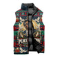 Bayard Rustin Peace In Action Christmas Sleeveless Puffer Jacket Civil Rights Leader Holiday Floral Dove Peace Ugly Pattern