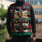 Bayard Rustin Peace In Action Christmas Sleeveless Puffer Jacket Civil Rights Leader Holiday Floral Dove Peace Ugly Pattern