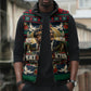 Bayard Rustin Peace In Action Christmas Sleeveless Puffer Jacket Civil Rights Leader Holiday Floral Dove Peace Ugly Pattern
