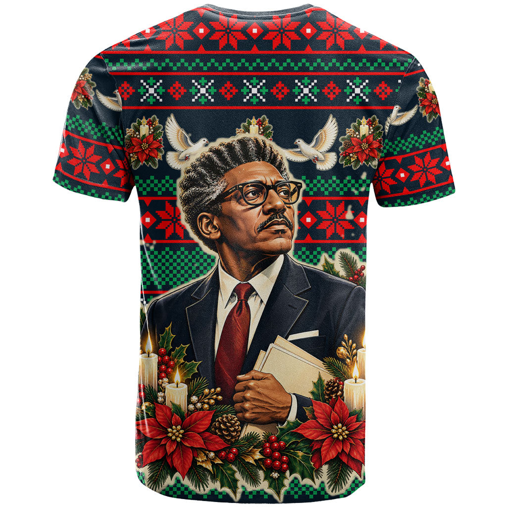 Bayard Rustin Peace In Action Christmas T shirt Civil Rights Leader Holiday Floral Dove Peace Ugly Pattern