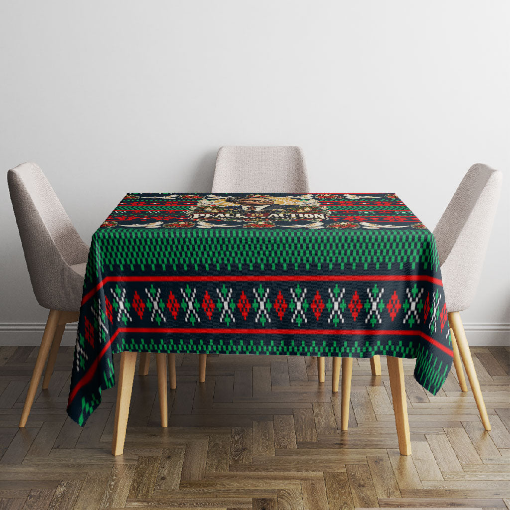 Bayard Rustin Peace In Action Christmas Tablecloth Civil Rights Leader Holiday Floral Dove Peace Ugly Pattern