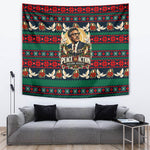 Bayard Rustin Peace In Action Christmas Tapestry Civil Rights Leader Holiday Floral Dove Peace Ugly Pattern