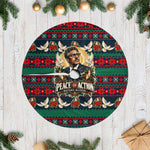 Bayard Rustin Peace In Action Christmas Tree Skirt Civil Rights Leader Holiday Floral Dove Peace Ugly Pattern