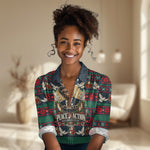 Bayard Rustin Peace In Action Christmas Women Casual Shirt Civil Rights Leader Holiday Floral Dove Peace Ugly Pattern