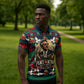 Bayard Rustin Peace In Action Christmas Zipper Polo Shirt Civil Rights Leader Holiday Floral Dove Peace Ugly Pattern