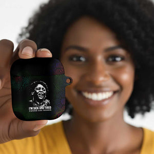Fannie Lou Hamer AirPods Case Im Sick and Tired Quote Design Bold Portrait and Civil Rights Movement Tribute - African Pride