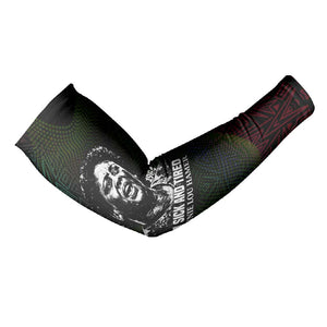 Fannie Lou Hamer Arm Sleeves Im Sick and Tired Quote Design Bold Portrait and Civil Rights Movement Tribute - African Pride
