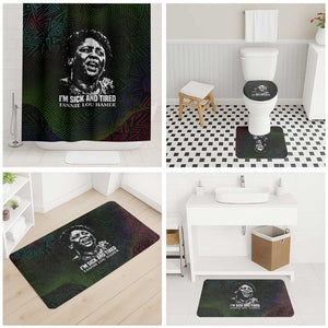 Fannie Lou Hamer Bathroom Set Im Sick and Tired Quote Design Bold Portrait and Civil Rights Movement Tribute - African Pride