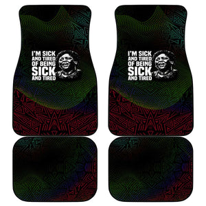 Fannie Lou Hamer Car Mats Im Sick and Tired Quote Design Bold Portrait and Civil Rights Movement Tribute - African Pride