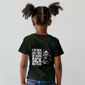 Fannie Lou Hamer Kid T shirt Im Sick and Tired Quote Design Bold Portrait and Civil Rights Movement Tribute - African Pride