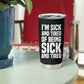 Fannie Lou Hamer Tumbler Cup Im Sick and Tired Quote Design Bold Portrait and Civil Rights Movement Tribute - African Pride