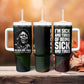 Fannie Lou Hamer Tumbler With Handle Im Sick and Tired Quote Design Bold Portrait and Civil Rights Movement Tribute - African Pride