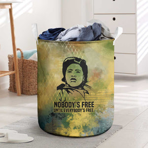 Fannie Lou Hamer Laundry Basket Unbossable Quote Design Protest Silhouettes and Voting Rights Tribute - African Pride