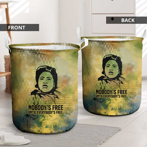 Fannie Lou Hamer Laundry Basket Unbossable Quote Design Protest Silhouettes and Voting Rights Tribute - African Pride