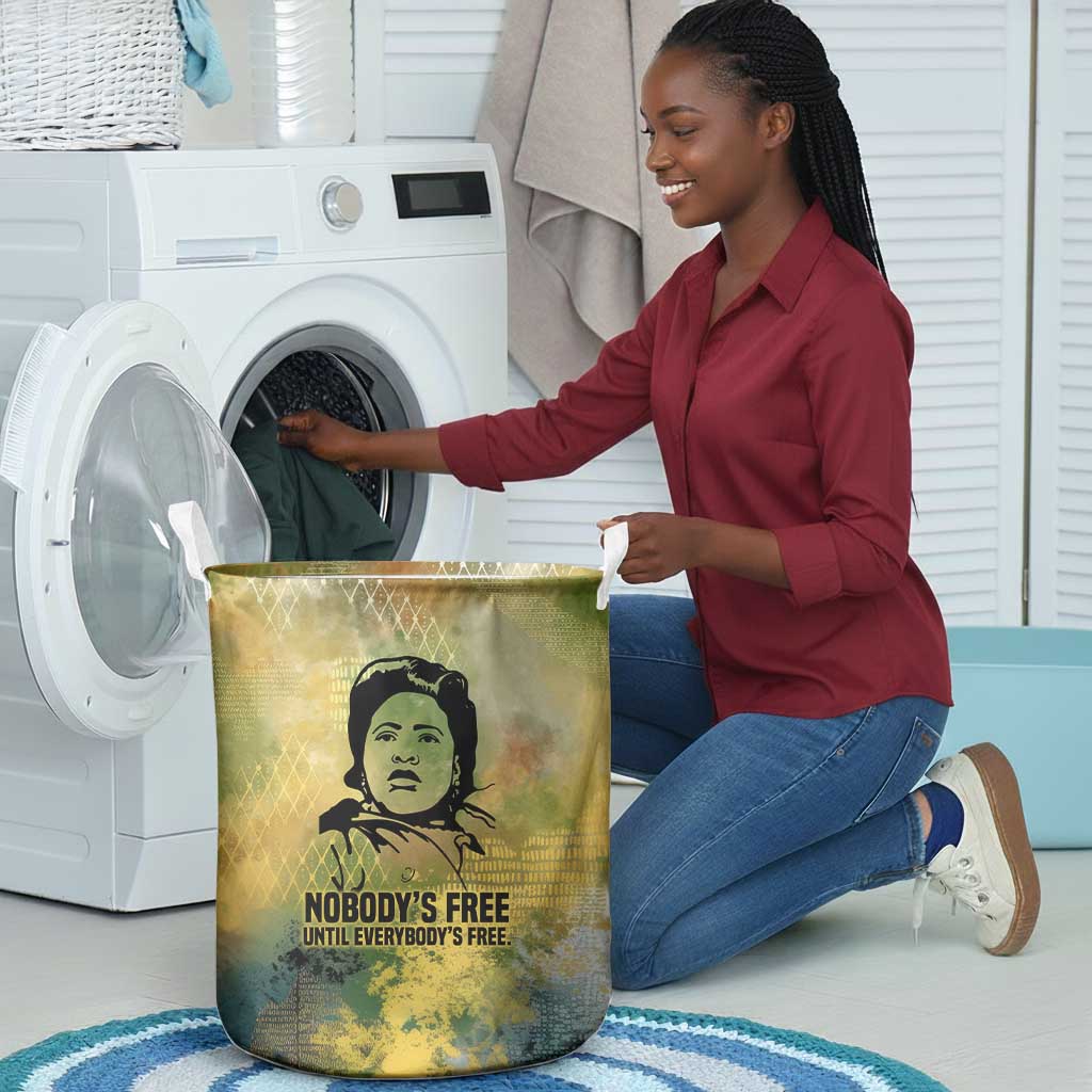 Fannie Lou Hamer Laundry Basket Unbossable Quote Design Protest Silhouettes and Voting Rights Tribute - African Pride