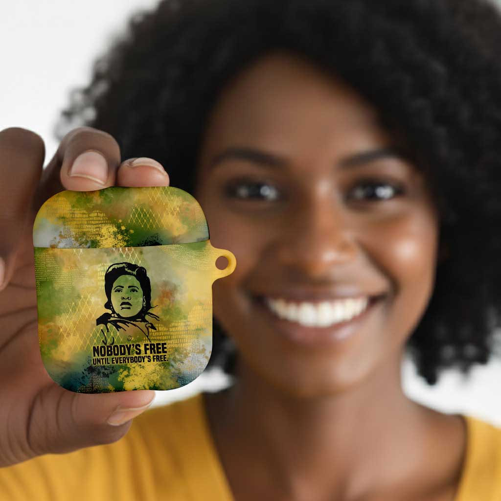 Fannie Lou Hamer AirPods Case Unbossable Quote Design Protest Silhouettes and Voting Rights Tribute - African Pride