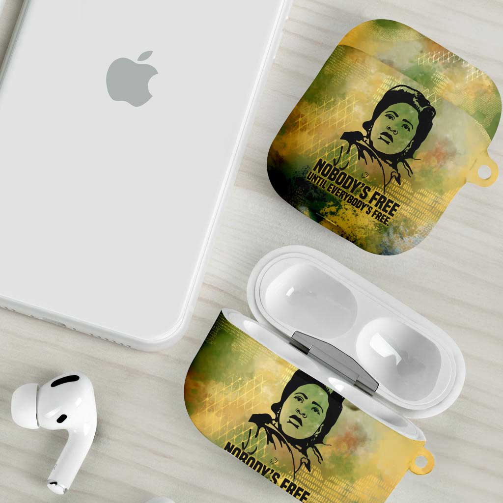 Fannie Lou Hamer AirPods Case Unbossable Quote Design Protest Silhouettes and Voting Rights Tribute - African Pride