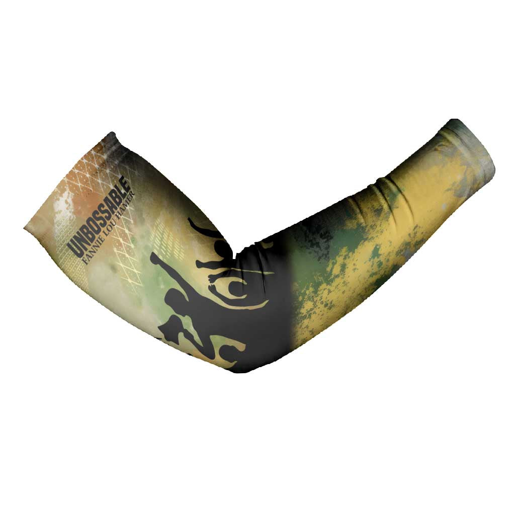Fannie Lou Hamer Arm Sleeves Unbossable Quote Design Protest Silhouettes and Voting Rights Tribute - African Pride
