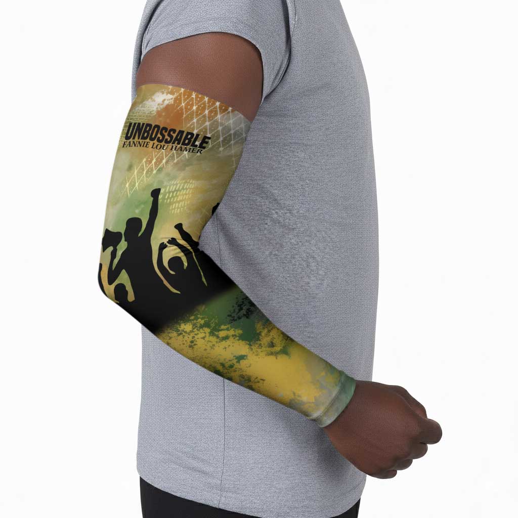 Fannie Lou Hamer Arm Sleeves Unbossable Quote Design Protest Silhouettes and Voting Rights Tribute - African Pride