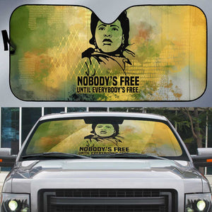 Fannie Lou Hamer Auto Sun Shade Unbossable Quote Design Protest Silhouettes and Voting Rights Tribute - African Pride