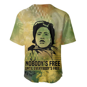 Fannie Lou Hamer Baseball Jersey Unbossable Quote Design Protest Silhouettes and Voting Rights Tribute - African Pride