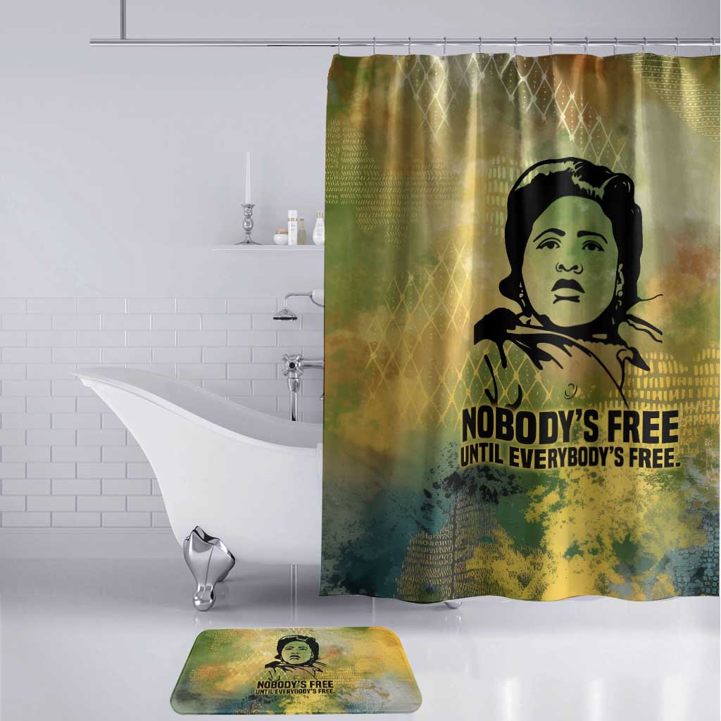 Fannie Lou Hamer Bathroom Set Unbossable Quote Design Protest Silhouettes and Voting Rights Tribute - African Pride