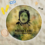 Fannie Lou Hamer Beach Blanket Unbossable Quote Design Protest Silhouettes and Voting Rights Tribute - African Pride