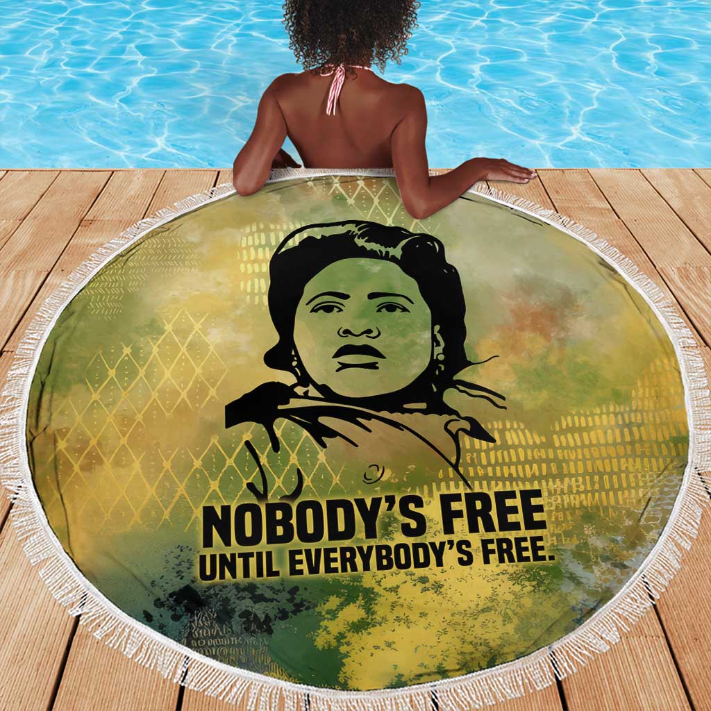 Fannie Lou Hamer Beach Blanket Unbossable Quote Design Protest Silhouettes and Voting Rights Tribute - African Pride