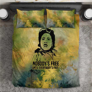 Fannie Lou Hamer Bedding Set Unbossable Quote Design Protest Silhouettes and Voting Rights Tribute - African Pride