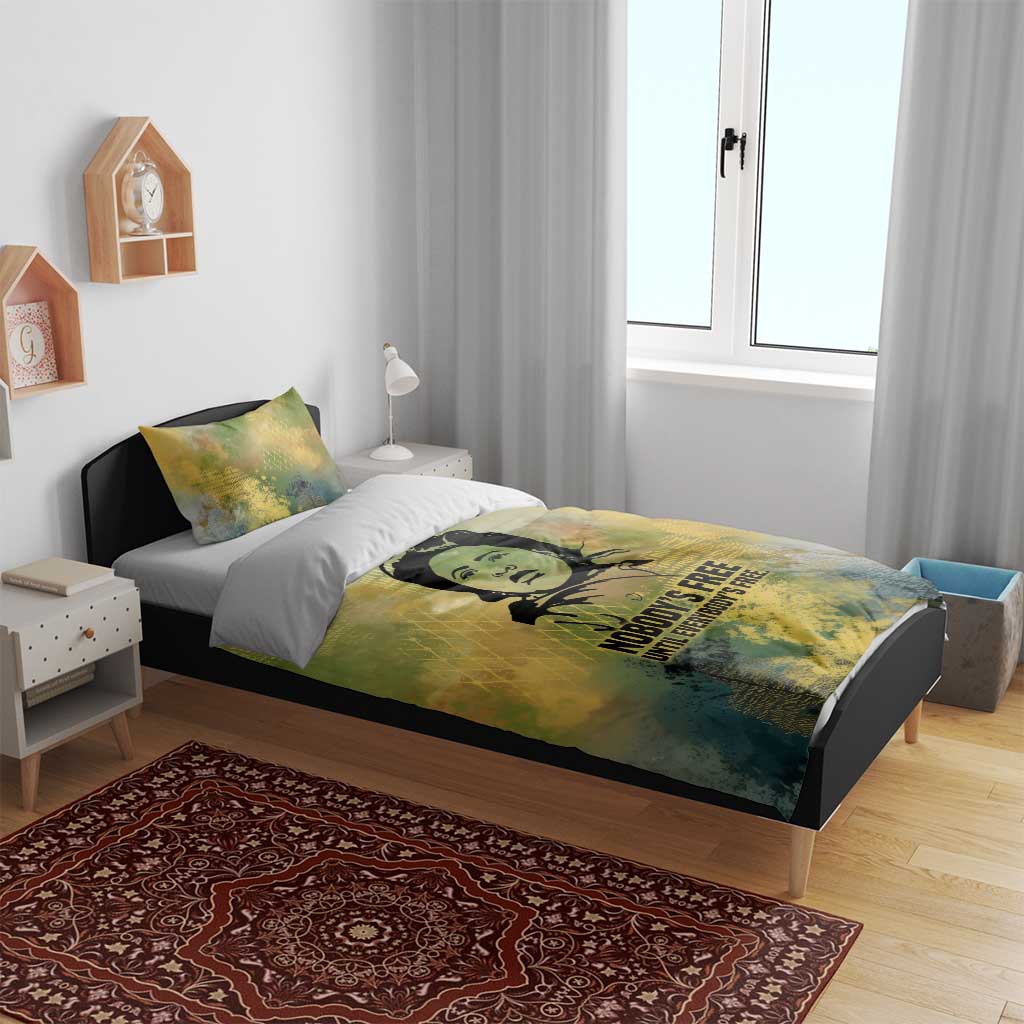 Fannie Lou Hamer Bedding Set Unbossable Quote Design Protest Silhouettes and Voting Rights Tribute - African Pride