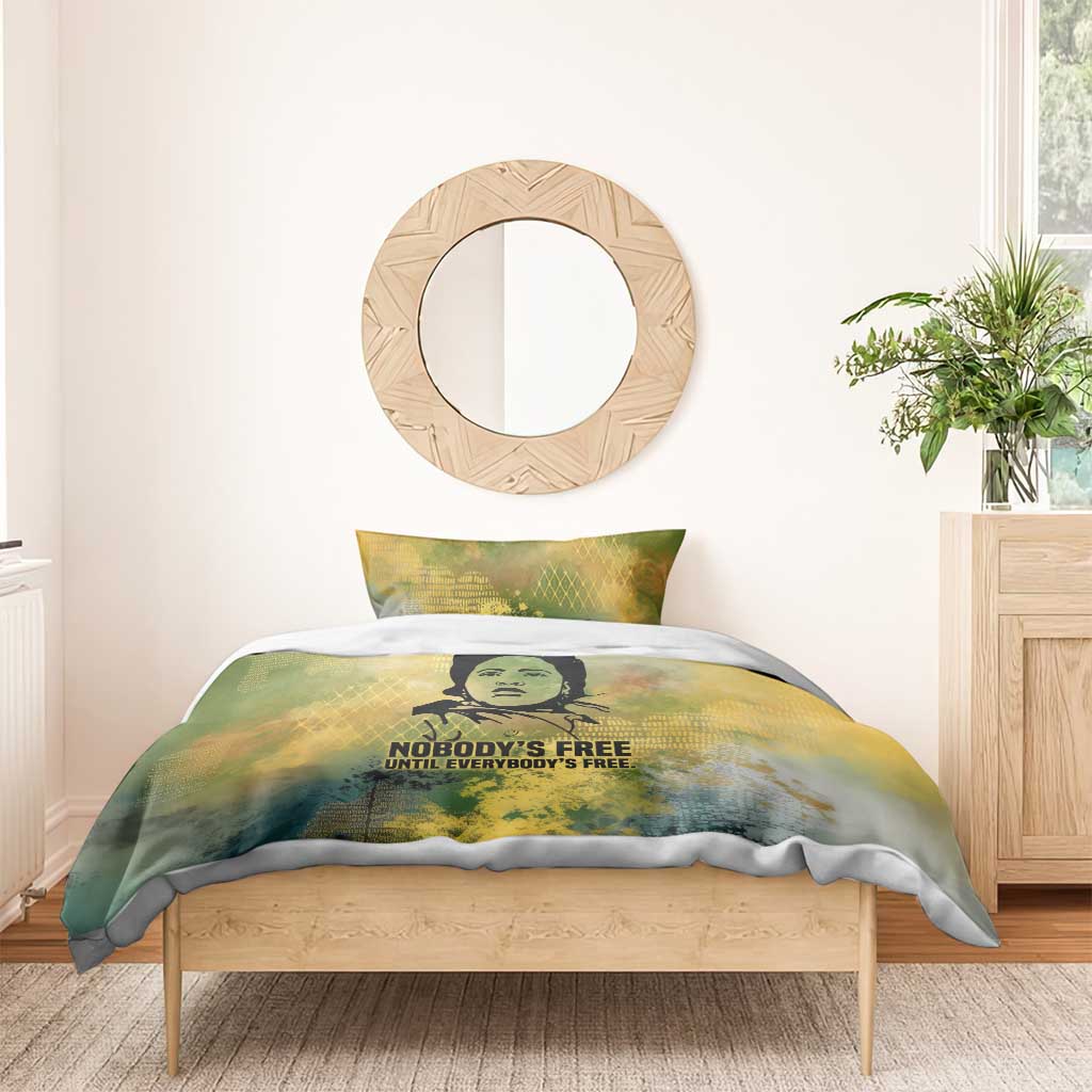 Fannie Lou Hamer Bedding Set Unbossable Quote Design Protest Silhouettes and Voting Rights Tribute - African Pride