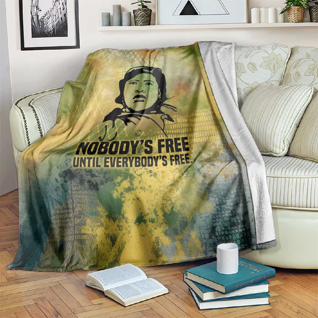 Fannie Lou Hamer Blanket Unbossable Quote Design Protest Silhouettes and Voting Rights Tribute - African Pride