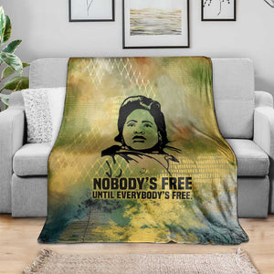 Fannie Lou Hamer Blanket Unbossable Quote Design Protest Silhouettes and Voting Rights Tribute - African Pride