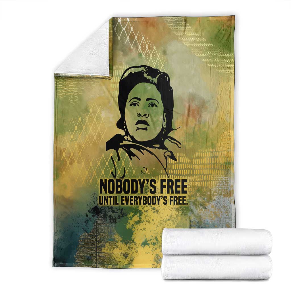 Fannie Lou Hamer Blanket Unbossable Quote Design Protest Silhouettes and Voting Rights Tribute - African Pride