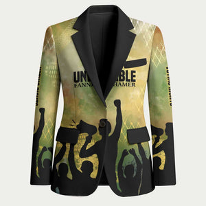 Fannie Lou Hamer Blazer Unbossable Quote Design Protest Silhouettes and Voting Rights Tribute - African Pride