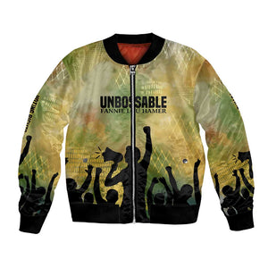 Fannie Lou Hamer Bomber Jacket Unbossable Quote Design Protest Silhouettes and Voting Rights Tribute - African Pride
