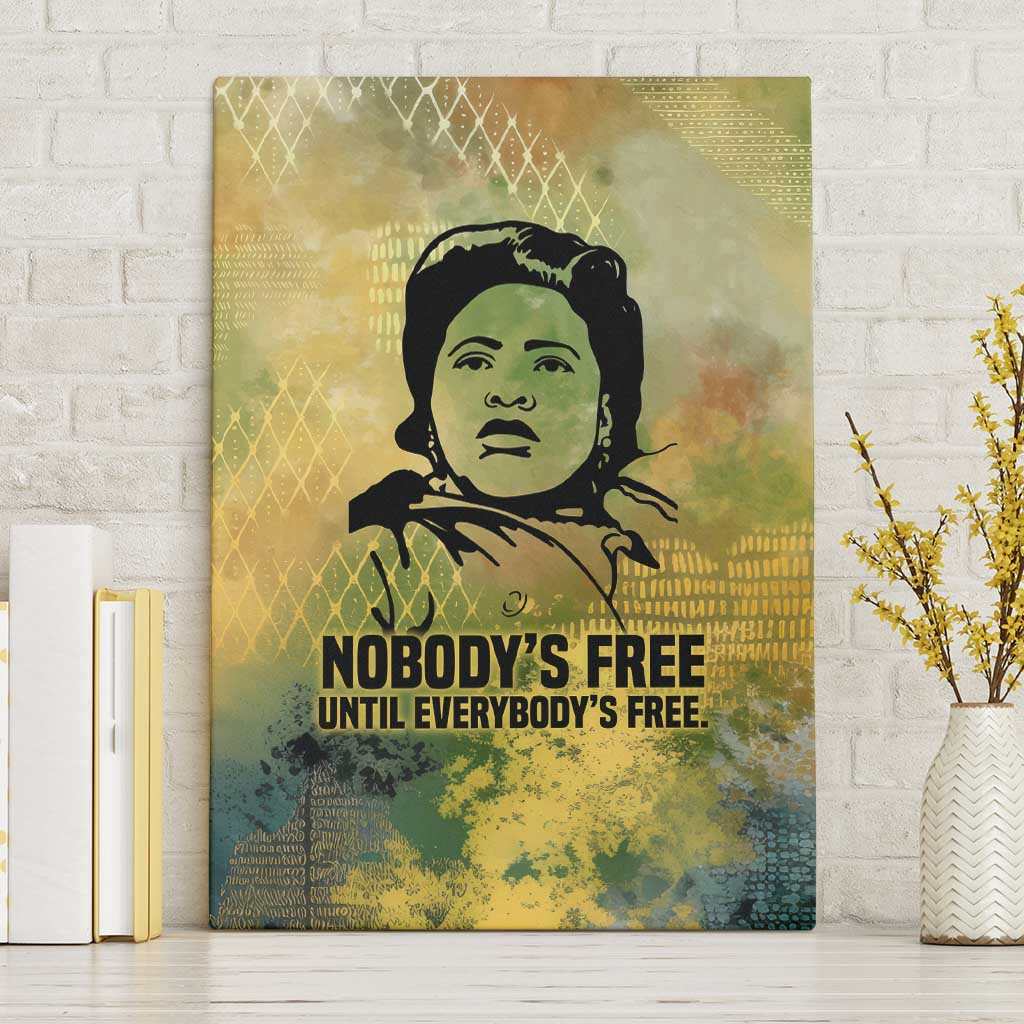 Fannie Lou Hamer Canvas Wall Art Unbossable Quote Design Protest Silhouettes and Voting Rights Tribute - African Pride