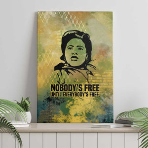 Fannie Lou Hamer Canvas Wall Art Unbossable Quote Design Protest Silhouettes and Voting Rights Tribute - African Pride
