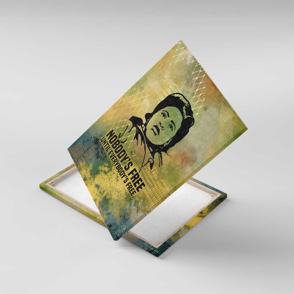 Fannie Lou Hamer Canvas Wall Art Unbossable Quote Design Protest Silhouettes and Voting Rights Tribute - African Pride