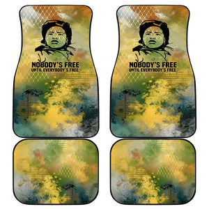 Fannie Lou Hamer Car Mats Unbossable Quote Design Protest Silhouettes and Voting Rights Tribute - African Pride