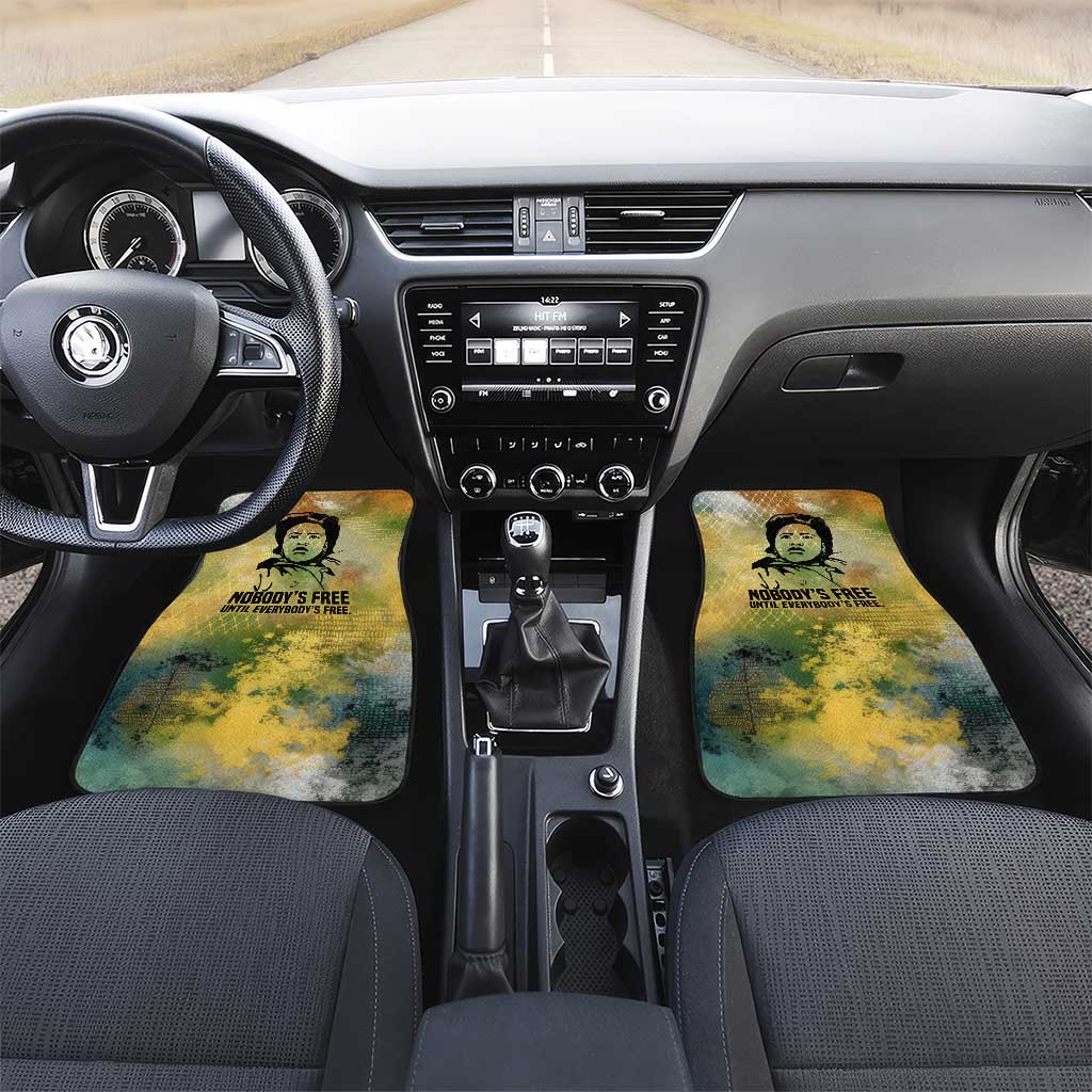 Fannie Lou Hamer Car Mats Unbossable Quote Design Protest Silhouettes and Voting Rights Tribute - African Pride