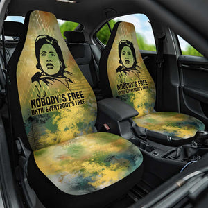 Fannie Lou Hamer Car Seat Cover Unbossable Quote Design Protest Silhouettes and Voting Rights Tribute - African Pride