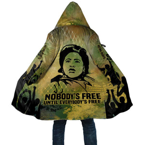 Fannie Lou Hamer Cloak Unbossable Quote Design Protest Silhouettes and Voting Rights Tribute - African Pride