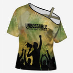 Fannie Lou Hamer Cross Shoulder Shirt Unbossable Quote Design Protest Silhouettes and Voting Rights Tribute - African Pride