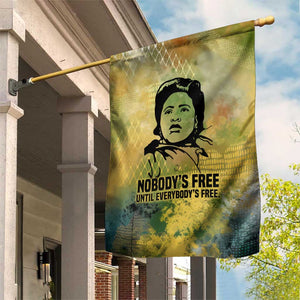 Fannie Lou Hamer Garden Flag Unbossable Quote Design Protest Silhouettes and Voting Rights Tribute - African Pride