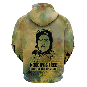 Fannie Lou Hamer Hoodie Unbossable Quote Design Protest Silhouettes and Voting Rights Tribute - African Pride