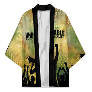 Fannie Lou Hamer Kimono Unbossable Quote Design Protest Silhouettes and Voting Rights Tribute - African Pride