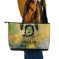 Fannie Lou Hamer Leather Tote Bag Unbossable Quote Design Protest Silhouettes and Voting Rights Tribute - African Pride