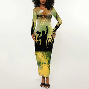 Fannie Lou Hamer Long Sleeve Bodycon Dress Unbossable Quote Design Protest Silhouettes and Voting Rights Tribute - African Pride