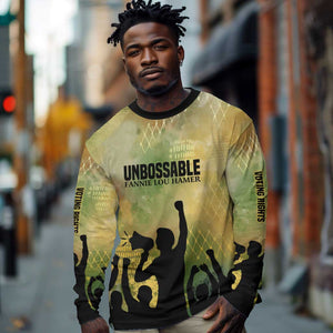 Fannie Lou Hamer Long Sleeve Shirt Unbossable Quote Design Protest Silhouettes and Voting Rights Tribute - African Pride